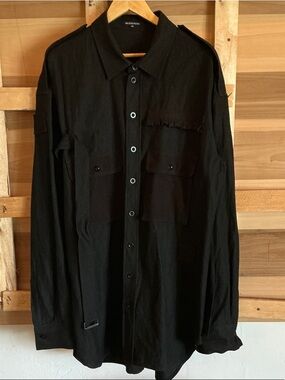 Ann Demeulemeester Black Button-Up Shirt